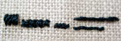 Soie Perlee stitch test