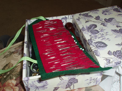 Needle Roll for Embroidery Needle Storage, Made from Felt and Ribbon