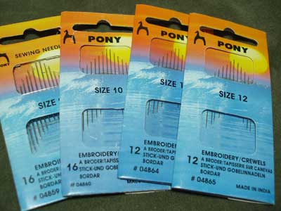 Pony Embroidery Needles