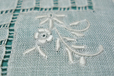 Hand Embroidered Vintage Handkerchief