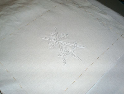 Linen Pouch: Ironing a Piece of Hand Embroidery