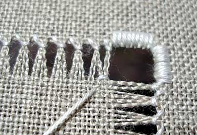 Drawn Thread Embroidery: Working Zig-Zags