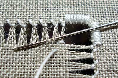 Drawn Thread Embroidery: Working Zig-Zags