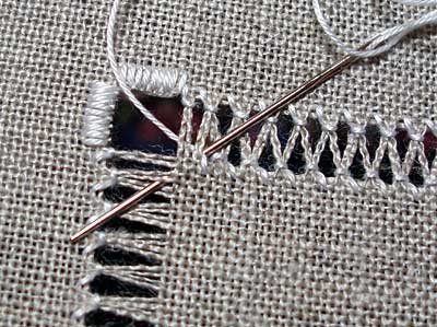 Drawn Thread Embroidery: Working Zig-Zags