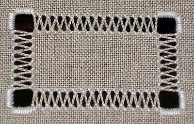 Drawn Thread Embroidery: Working Zig-Zags