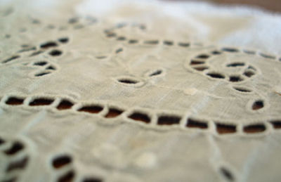 Whitework dresser scarf