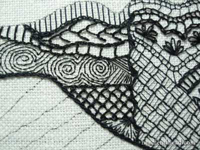 Blackwork Embroidery: A Fish