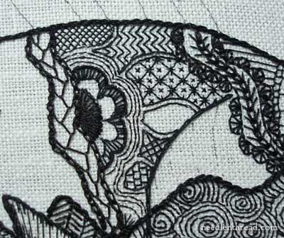 Blackwork Embroidery: A Fish