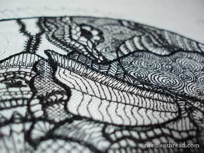 Blackwork Embroidery: A Fish