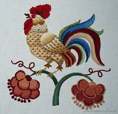 Crewel Rooster Embroidery Project