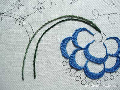 Crewel Embroidery with D'Aubusson wool thread