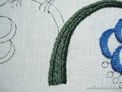 Crewel Embroidery with D'Aubusson wool thread