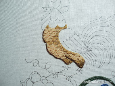 Crewel Work Embroidery: Rooster