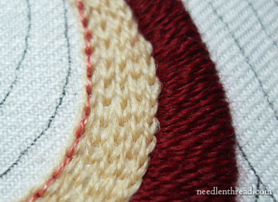 Satin Stitch in Wool Threads