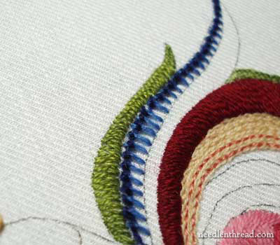 Crewel Embroidery: Rooster's Tail