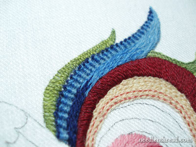 Crewel Embroidery: Rooster's Tail