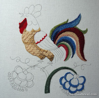 Crewel Embroidery: Rooster Project