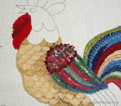 Crewel Embroidery Rooster