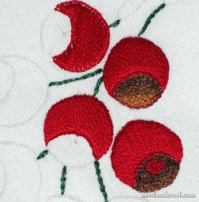 Satin Stitch on Hand Embroidered Towels