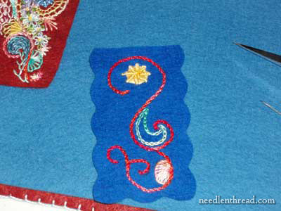 Hand Embroidery on Felt: Needle Book Cover