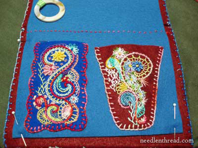 Hand Embroidery on Felt: Needle Book Cover