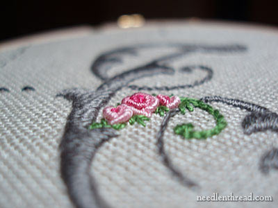 Embroidered Needlebook Progress