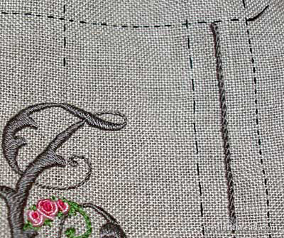 Embroidered Needlebook Progress