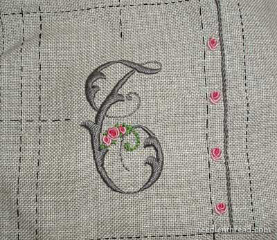 Embroidered Needlebook Progress