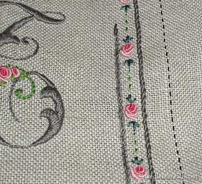 Embroidered Needlebook Progress