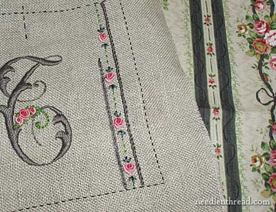 Embroidered Needlebook Progress