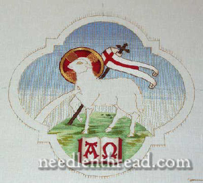 Agnus Dei ecclesiastical embroidery project