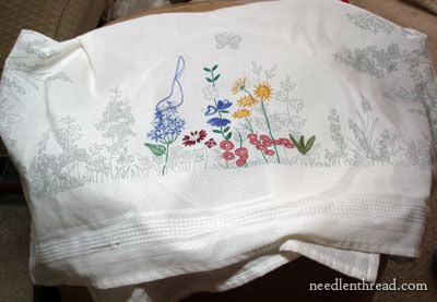 Anchor Embroidery Kit: Spring Tea Cloth - a Project Shelved