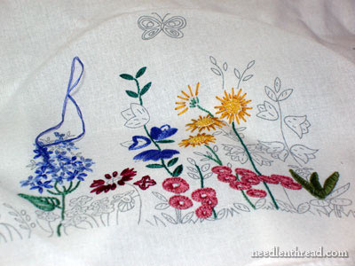 Anchor Embroidery Kit: Spring Tea Cloth - a Project Shelved