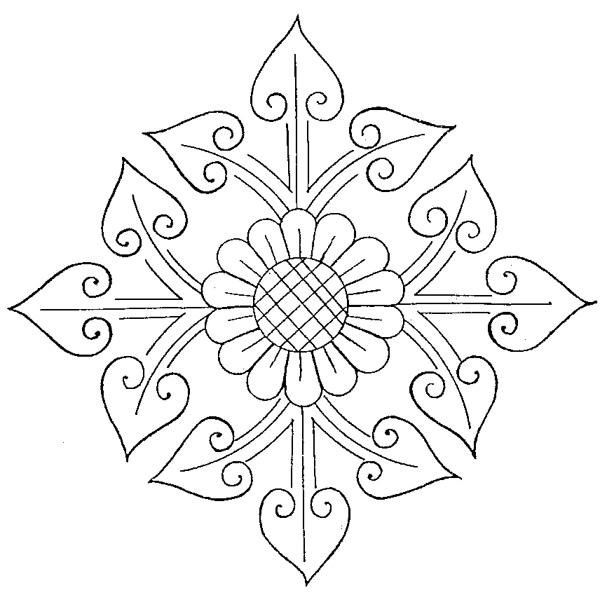 free embroidery pattern: sunflower cross