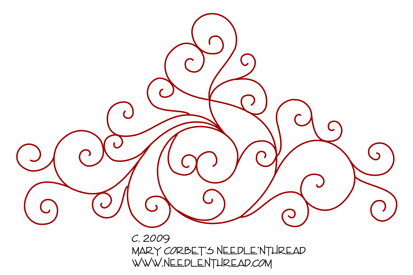Hand Embroidery Pattern: Scrolly Design