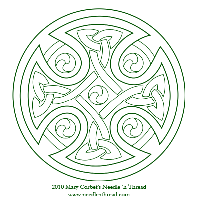 Celtic Cross Hand Embroidery Pattern