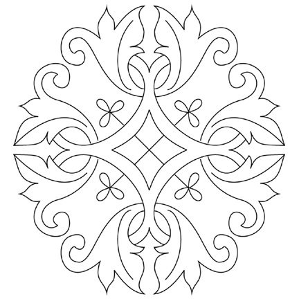 Free Hand Embroidery Design suitable for goldwrk or any surface embroidery technique