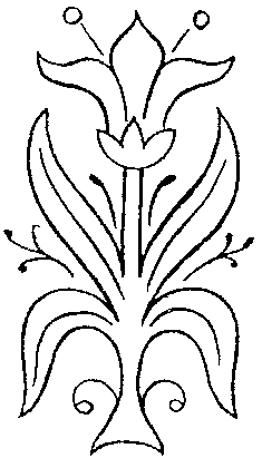 hand embroidery pattern for a simple lily