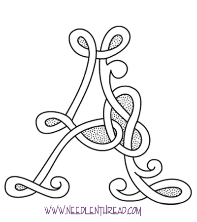 Monogram for Hand Embroidery: Celtic A - large