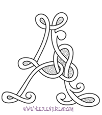 Monogram for Hand Embroidery: Celtic A - small