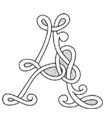 Free Monongrams for Hand Embroidery: Celtic Knotwork Monograms