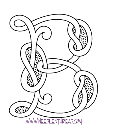 Monogram for Hand Embroidery: Celtic B
