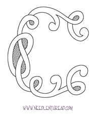 Monogram for Hand Embroidery: Celtic C