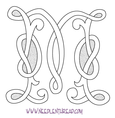 Monogram for Hand Embroidery: Celtic M