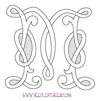 Monogram for Hand Embroidery: Celtic M