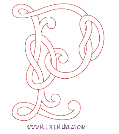 Monogram for Hand Embroidery: Celtic P