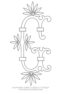Free Monogram for Hand Embroidery: Letter G