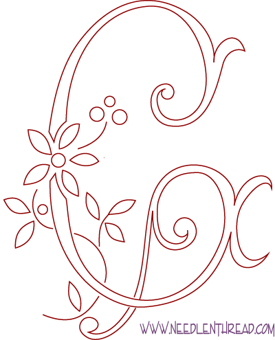 Monogram for Hand Embroidery - the letter G