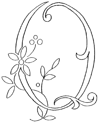 Monogram for Hand Embroidery: the Letter Q