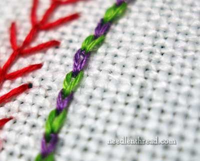 Checkered or Alternating Chain Stitch